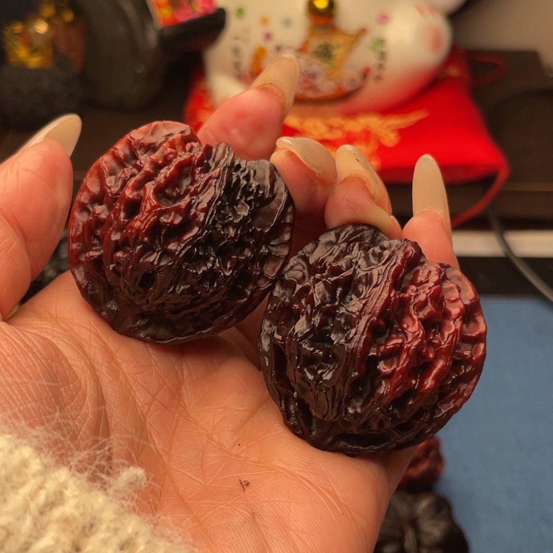 吊坠文玩核桃对彩苹果