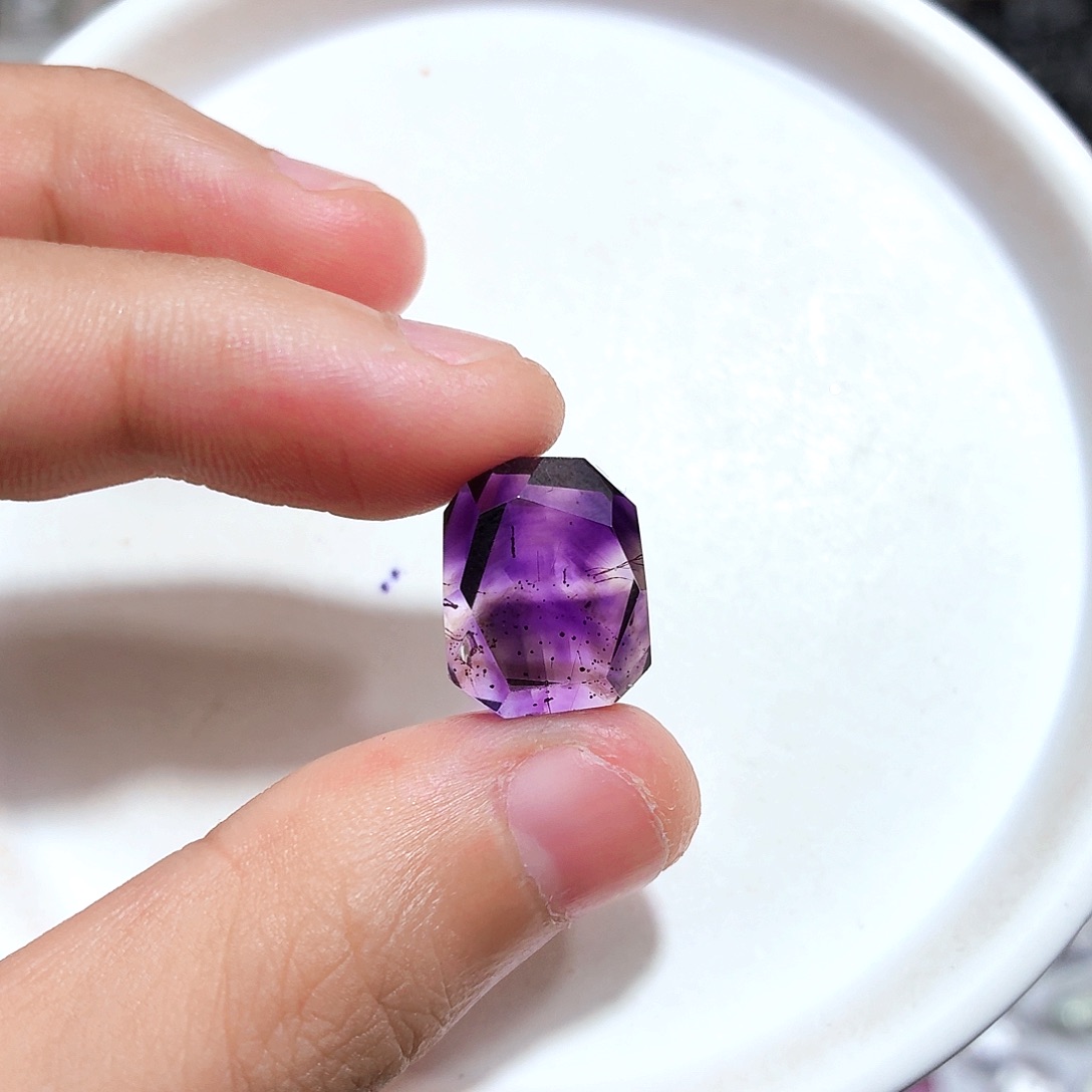 珠宝半成品未镶嵌水晶超七打孔不退换