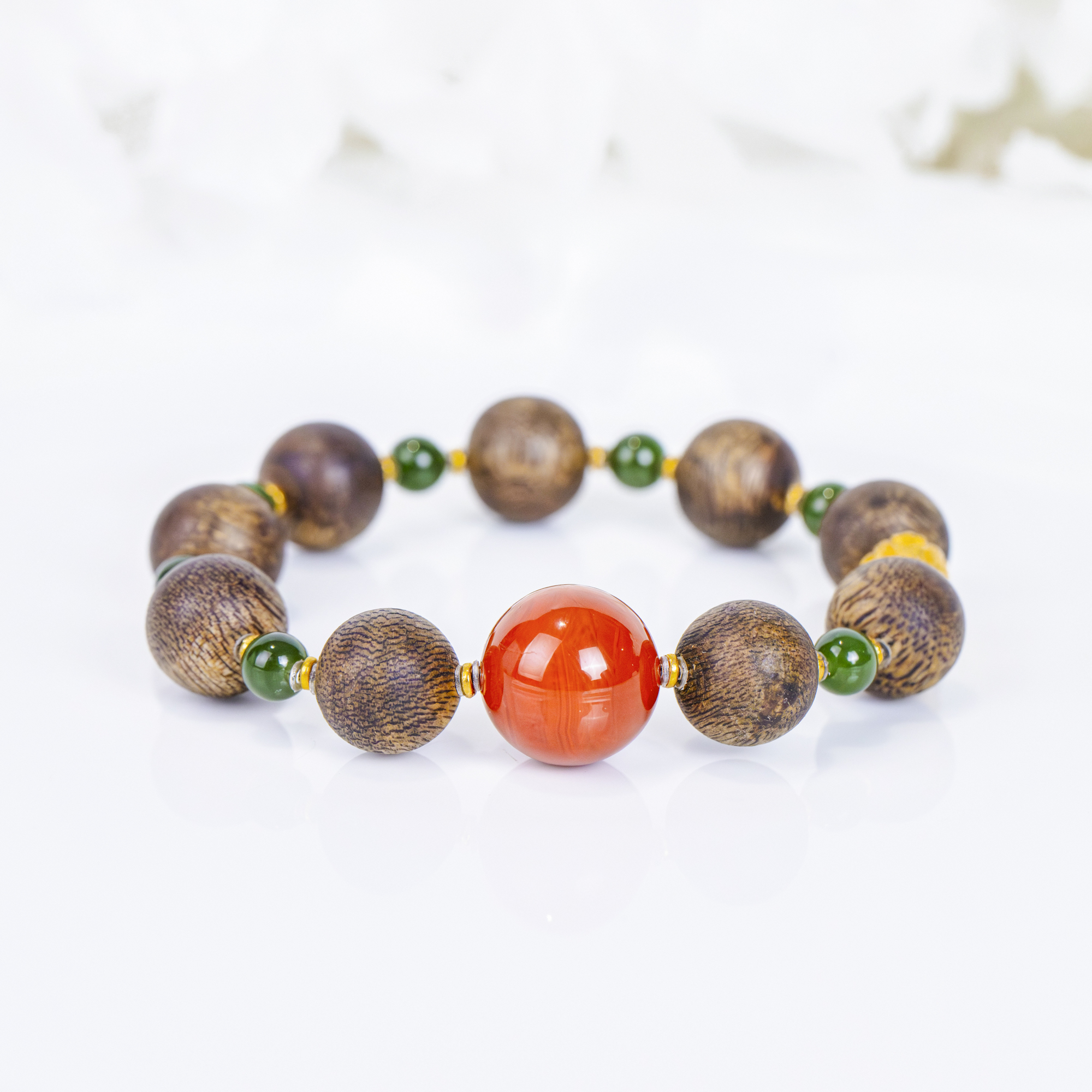 沉香美伢【映烛】 沉香单圈设计款手串CX25SL1011