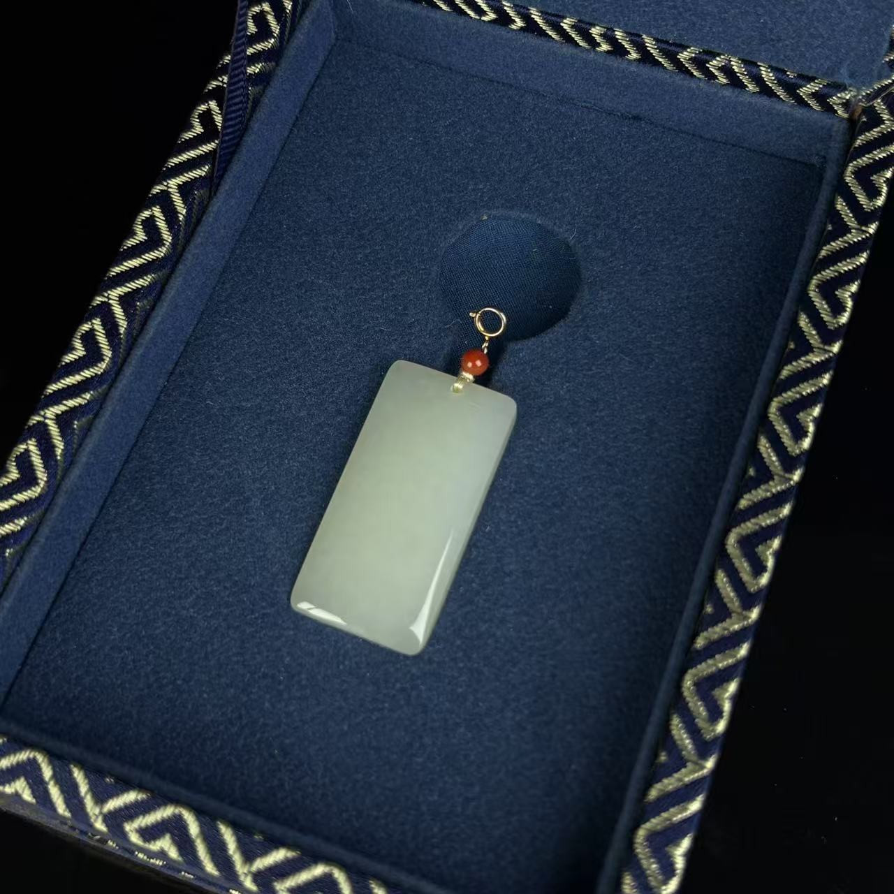 GG108055/民国和田玉无事牌挂坠/上海西香记