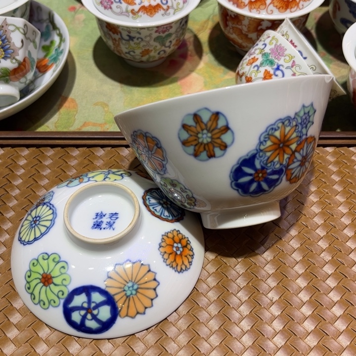纯手绘精品盖碗杯