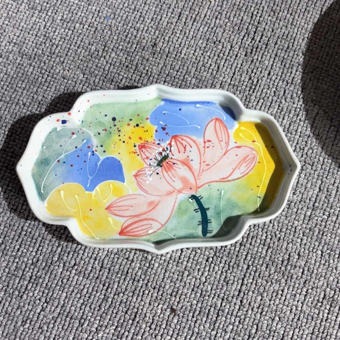 景德镇手绘高温釉下彩陶瓷茶具