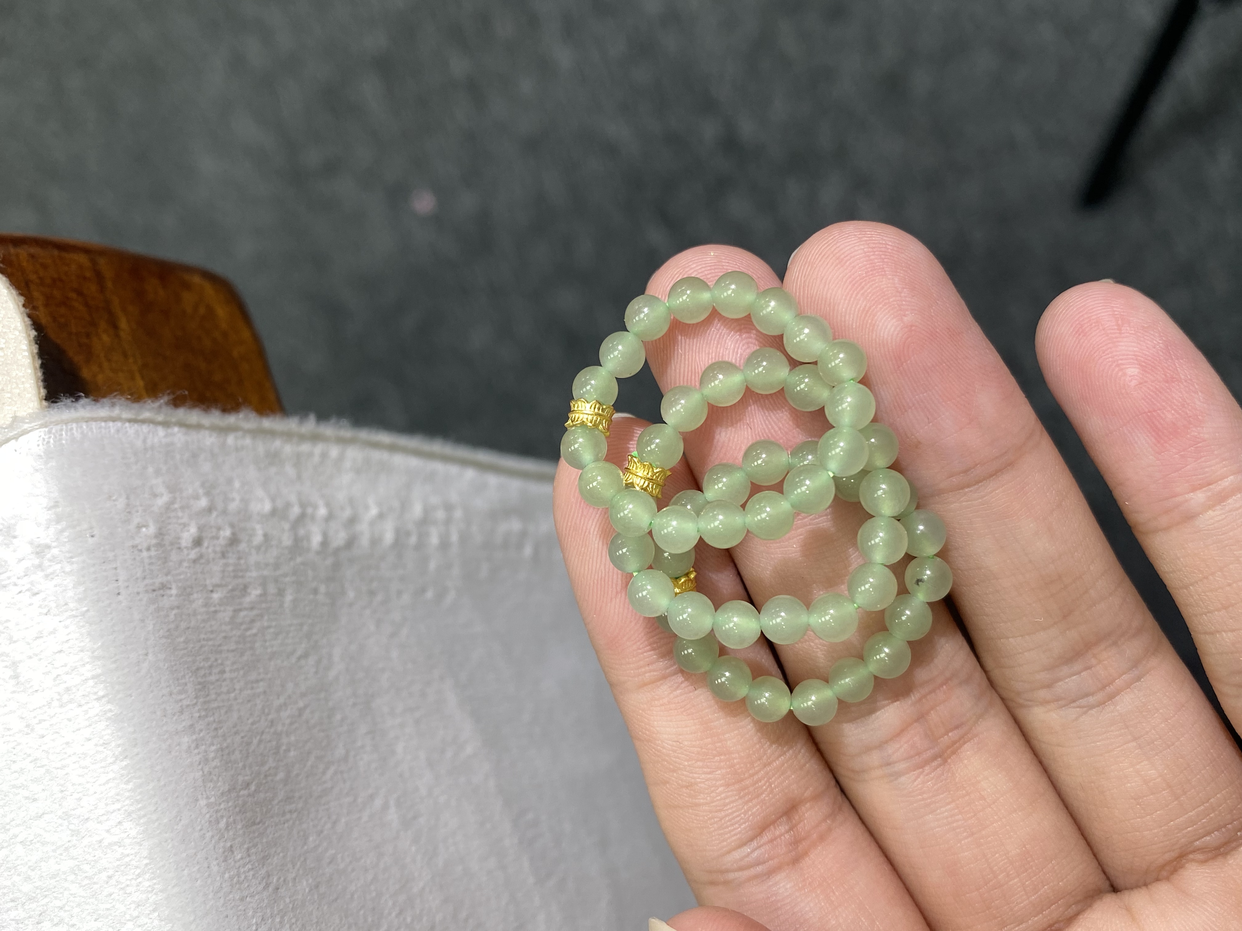 LJ015天然和田玉S925银镶嵌晴水戒圈多样性发其一