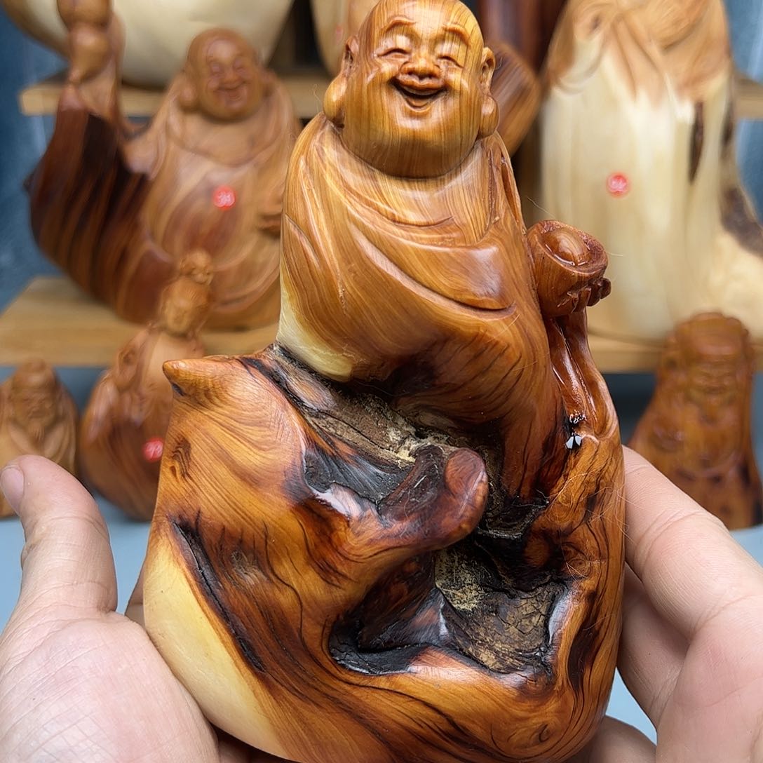 木明*柏木摆件手把件