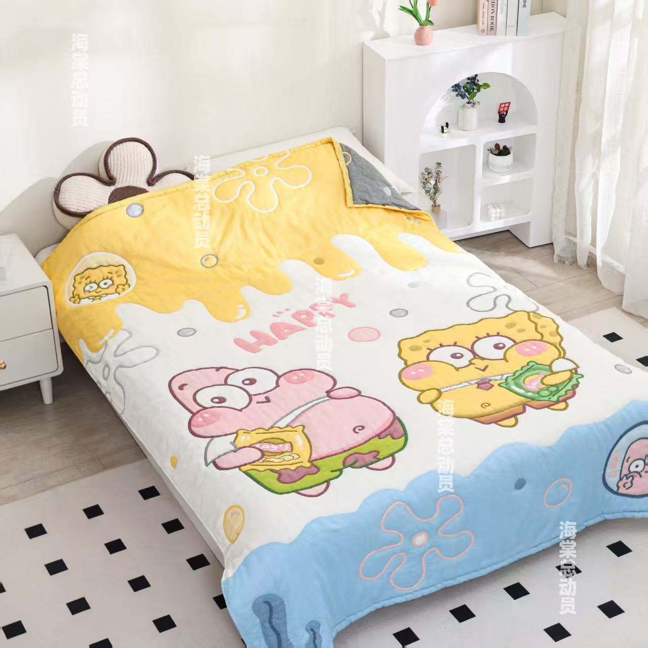 【薯片宝贝】150*200cm 柔软亲肤卡通泡芙被J