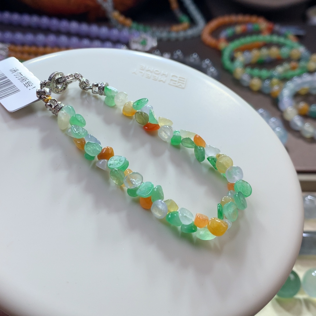 未镶嵌手链翡翠硕果累累•多宝莲蓬单圈