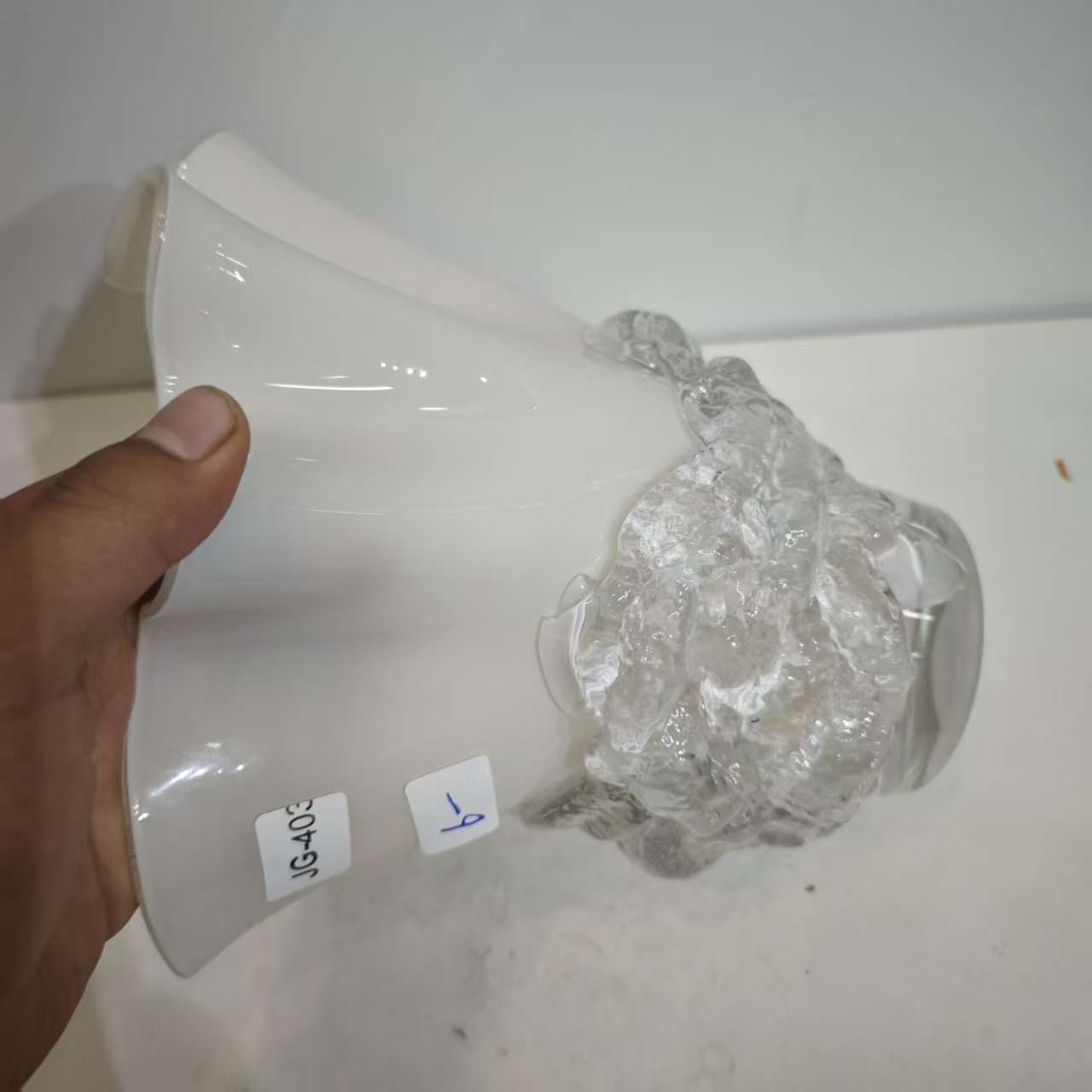 JG-403简约现代琉璃花瓶客厅餐桌插花艺术摆件