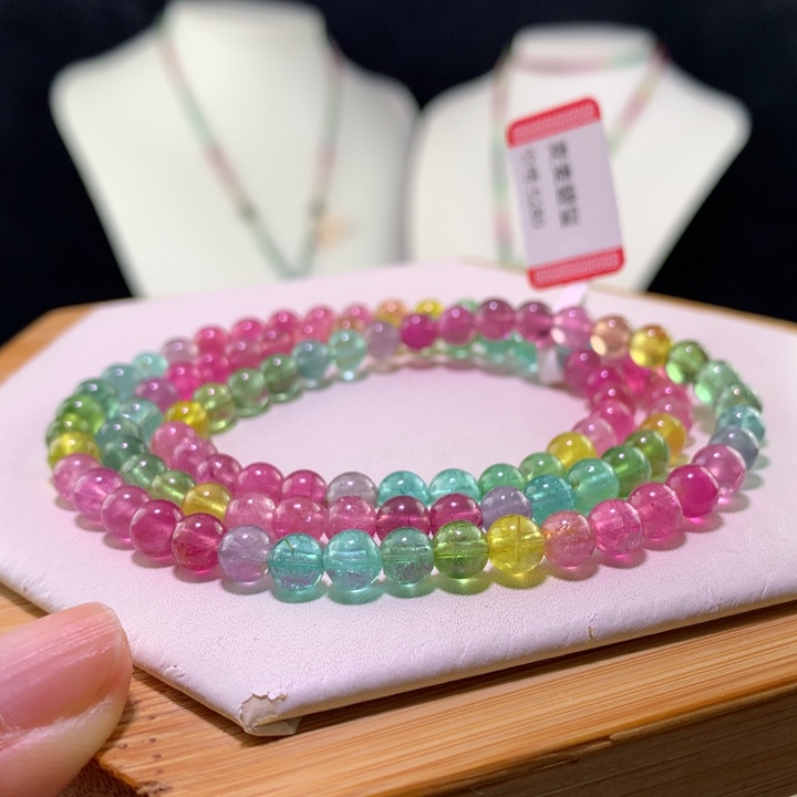 双色碧玺手链未镶嵌