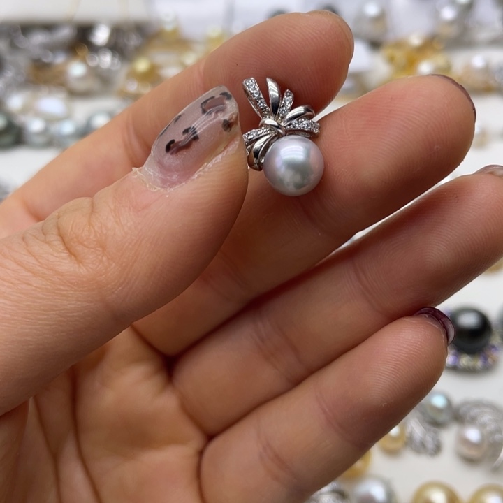 海水珍珠吊坠(不含链)银S925镶嵌