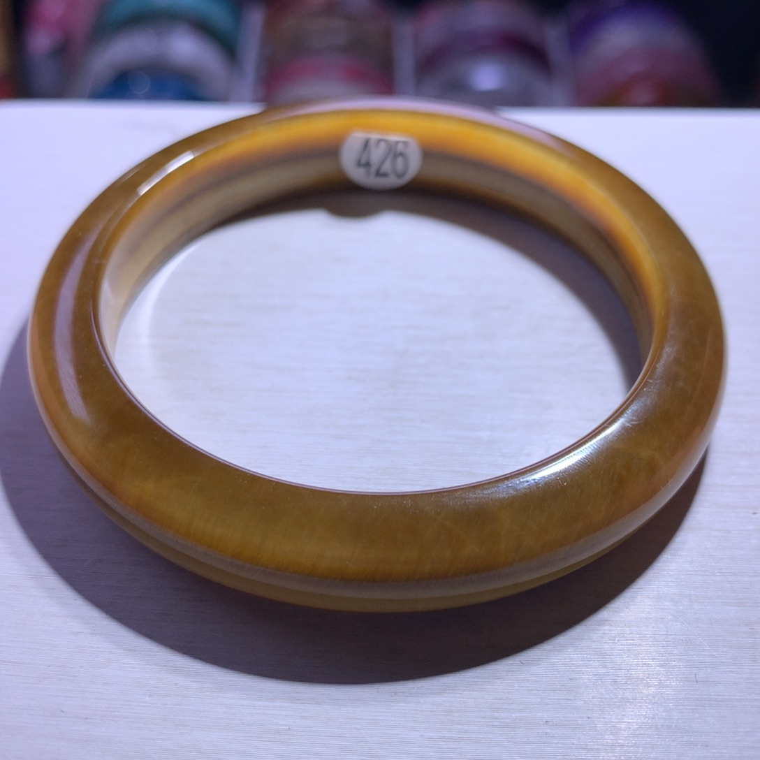 水晶银S925镶嵌手镯虎眼58圈426