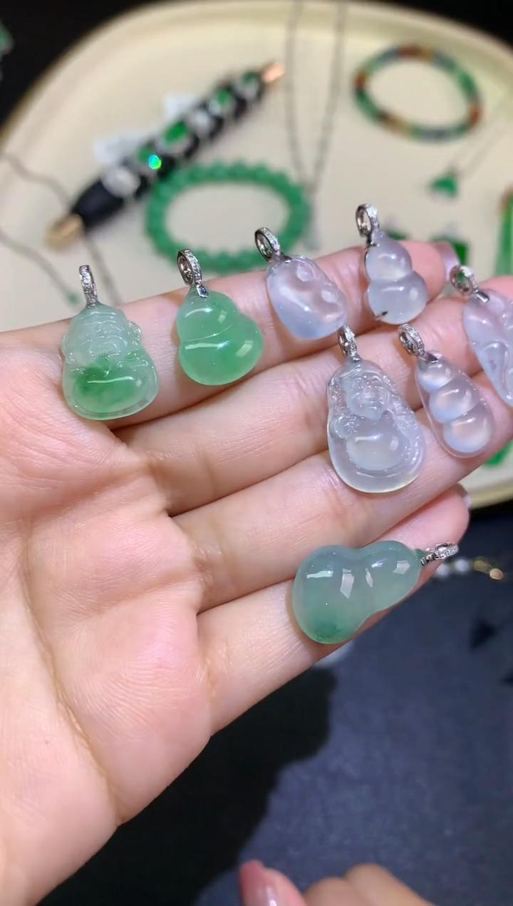 【彩虹盘】翡翠吊坠-多样性发一件-18K金镶嵌-XY02 |CXQ21