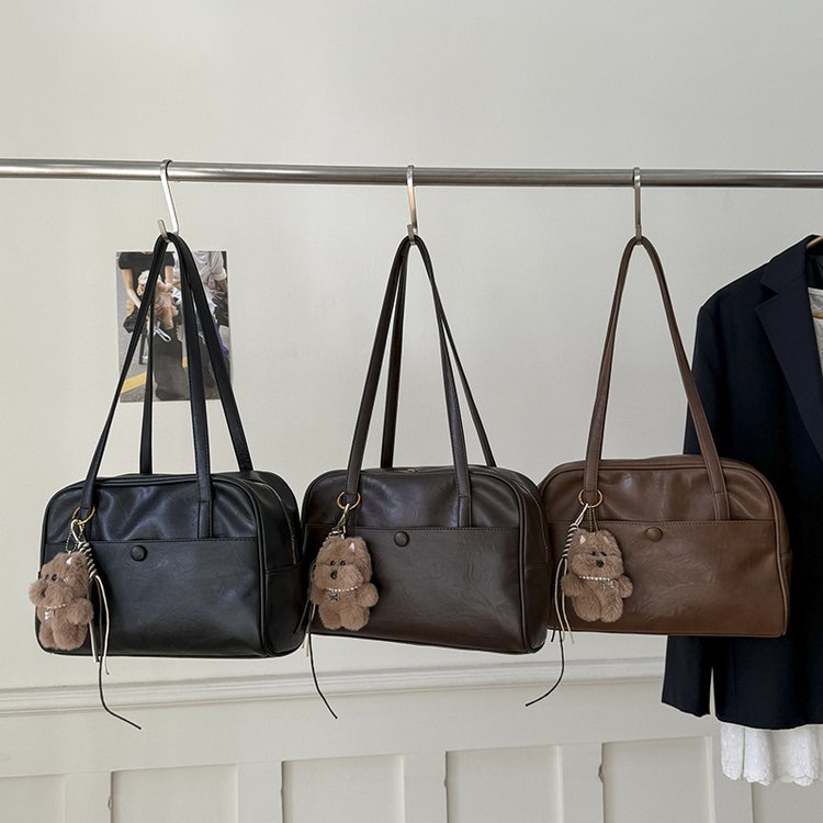 简约百搭包包女大容量2025新款秋冬复古小众单肩腋下包通勤公文包