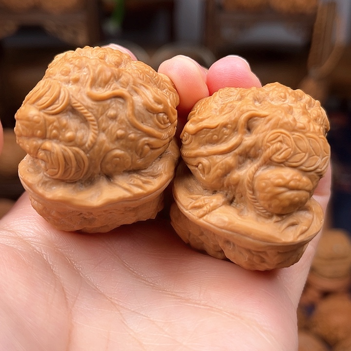 核桃把件用*42蛤蟆头龙蟾