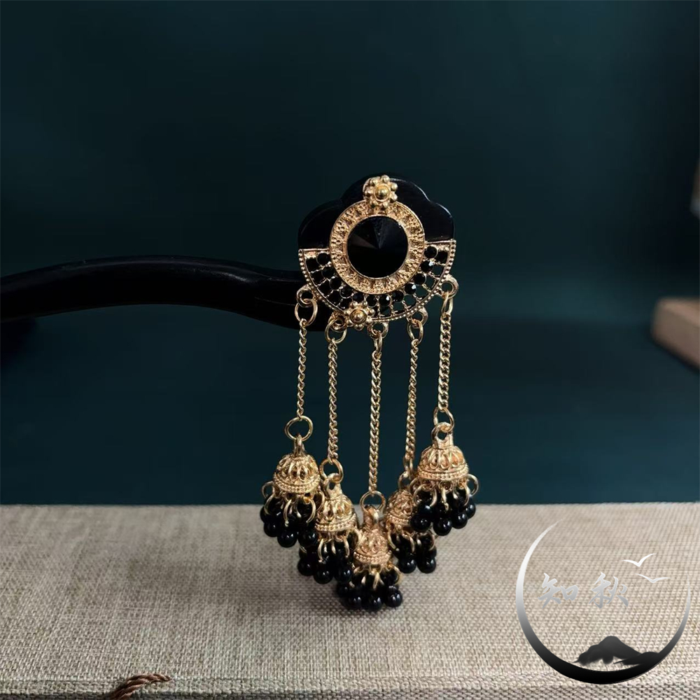 a556【梦瑶】原创设计古风发簪女盘发木簪子苗疆风铃铛流苏新中式