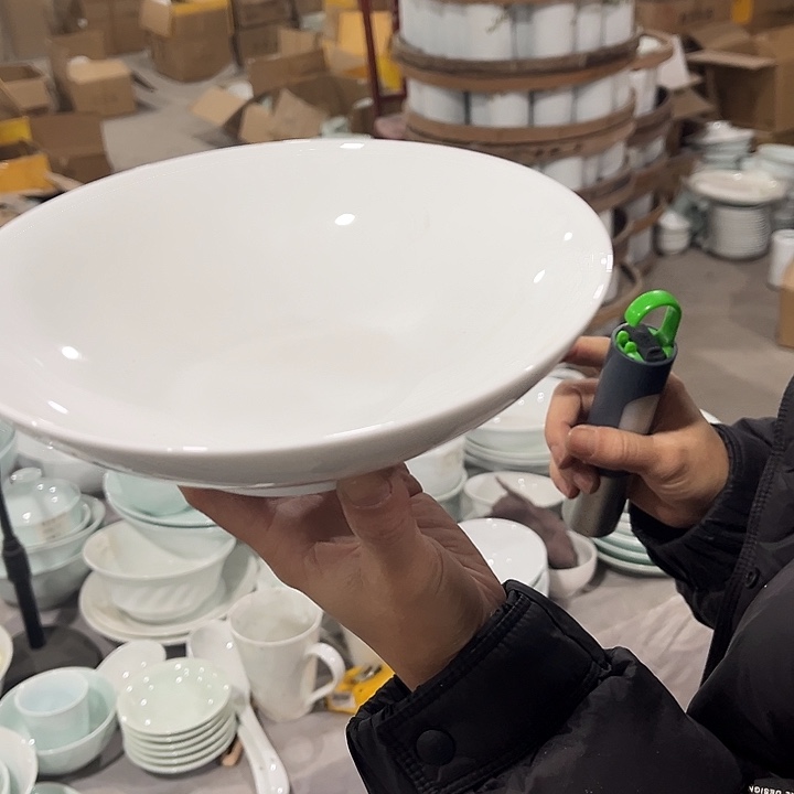 瓷片高白泥八英寸钵钵碗两个微瑕包邮