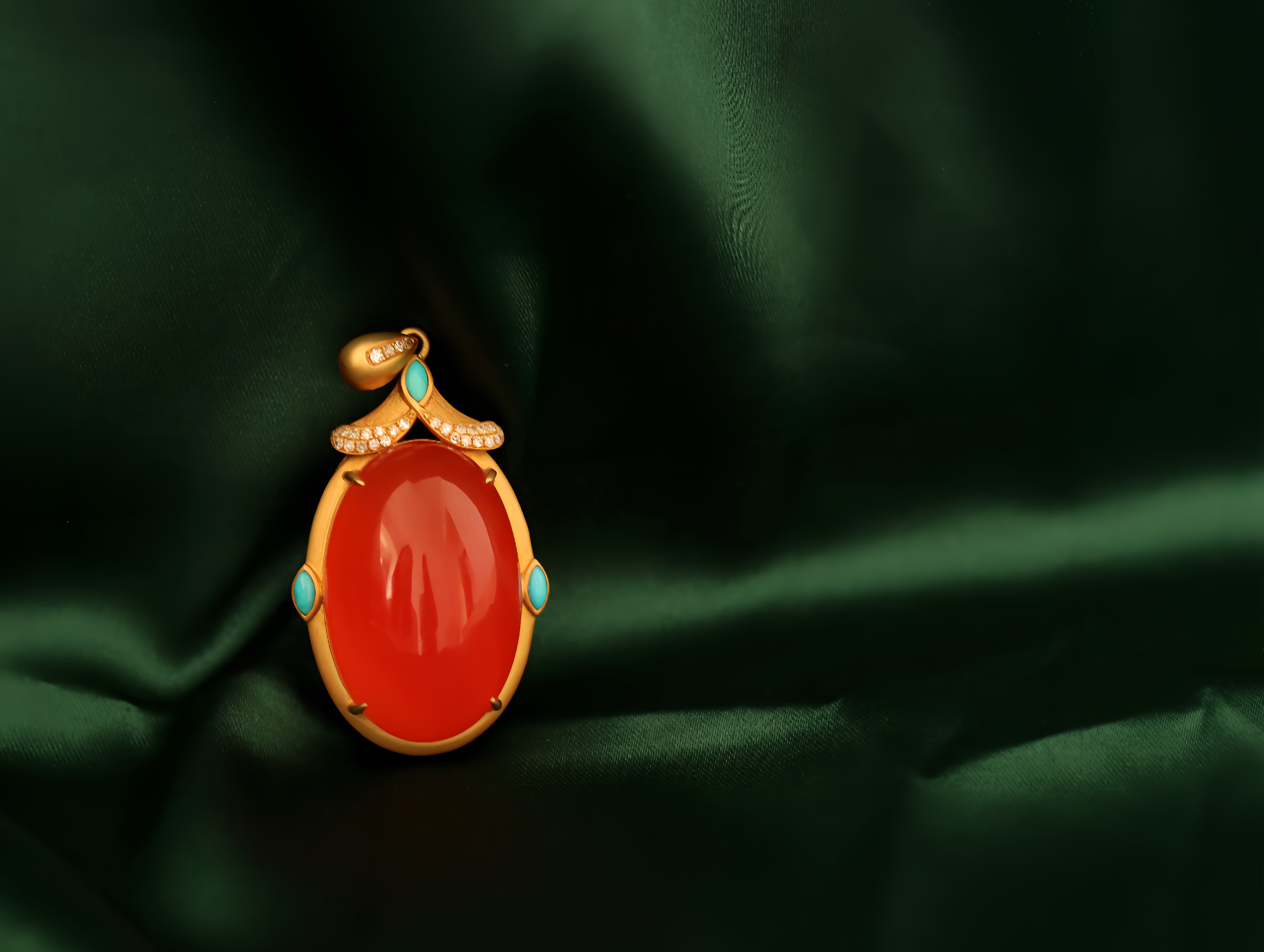 保山南红冰红吊坠