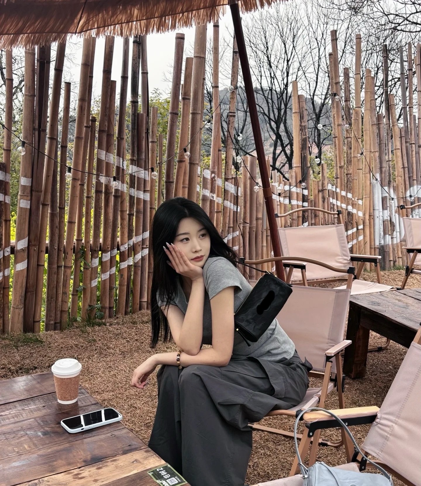 [奕奕推荐] 纯元  气质简约植鞣羊皮笔筒包