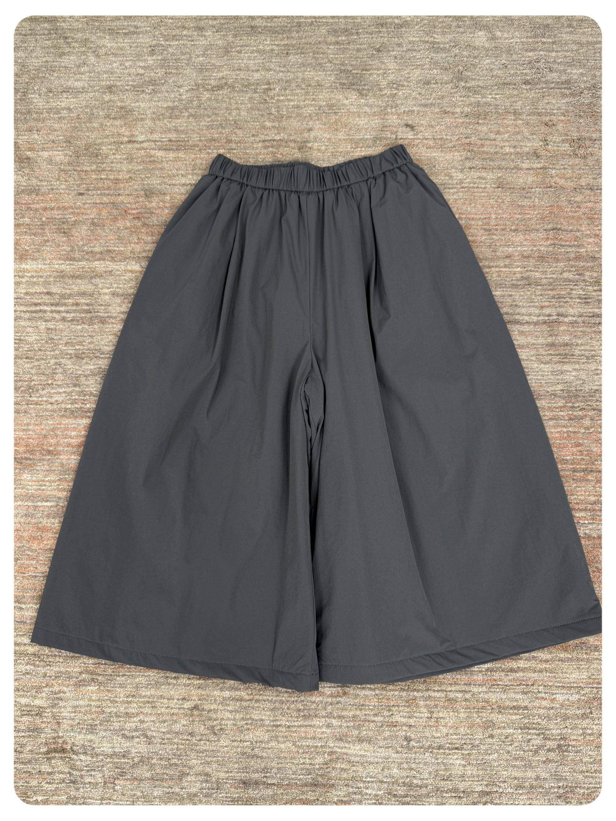 Uninhabitable松紧腰加棉七分裤！秋冬加厚防风中裤休闲裤阔腿裤