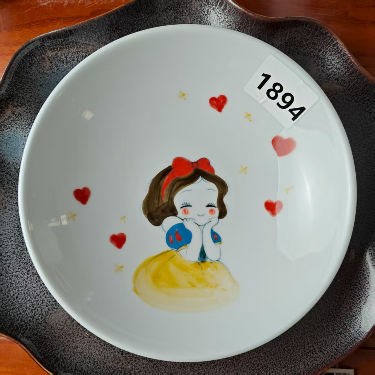 景德镇手绘釉中彩（食品级）圆深盘1894