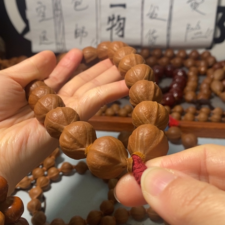 极***度手串橄榄核0291精品蒜头铁核18+1颗