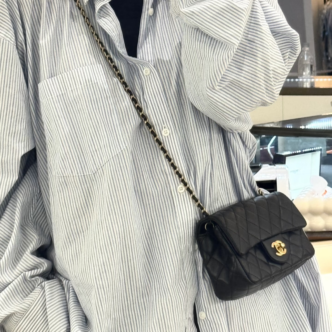95新 Chanel/香奈儿 御古屋/77790/荷叶大mini cf 30开 标卡 全套