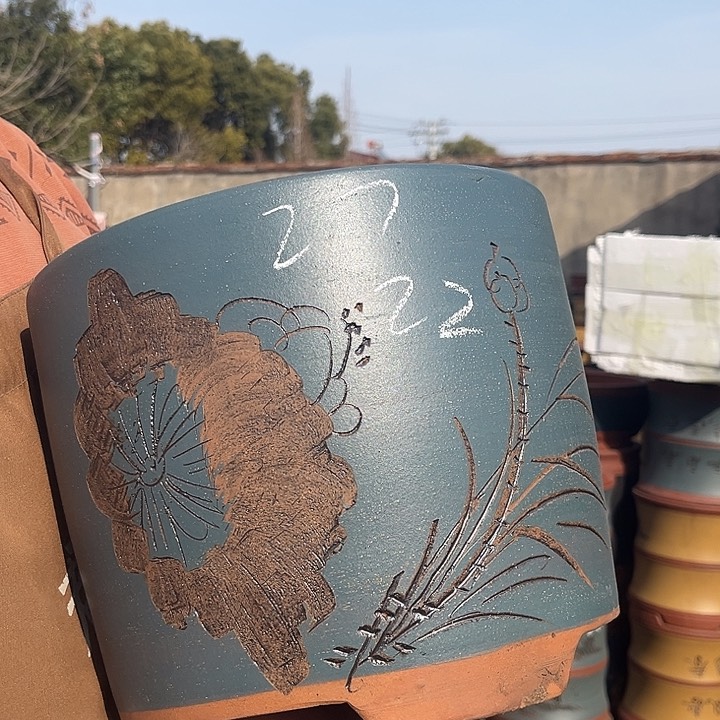 紫砂紫砂花盆盆栽