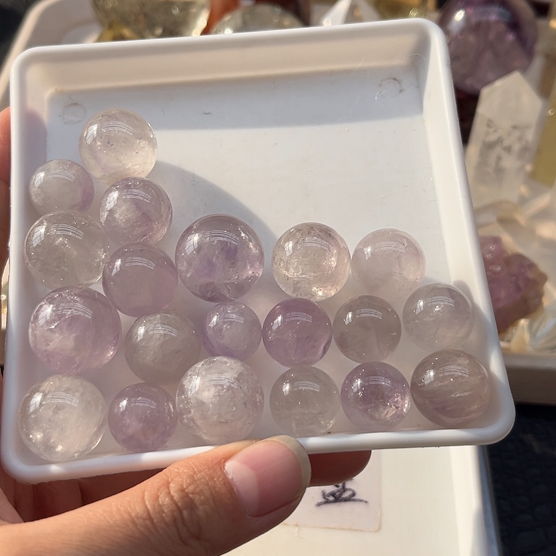 未镶嵌珠宝半成品水晶146紫水晶单珠