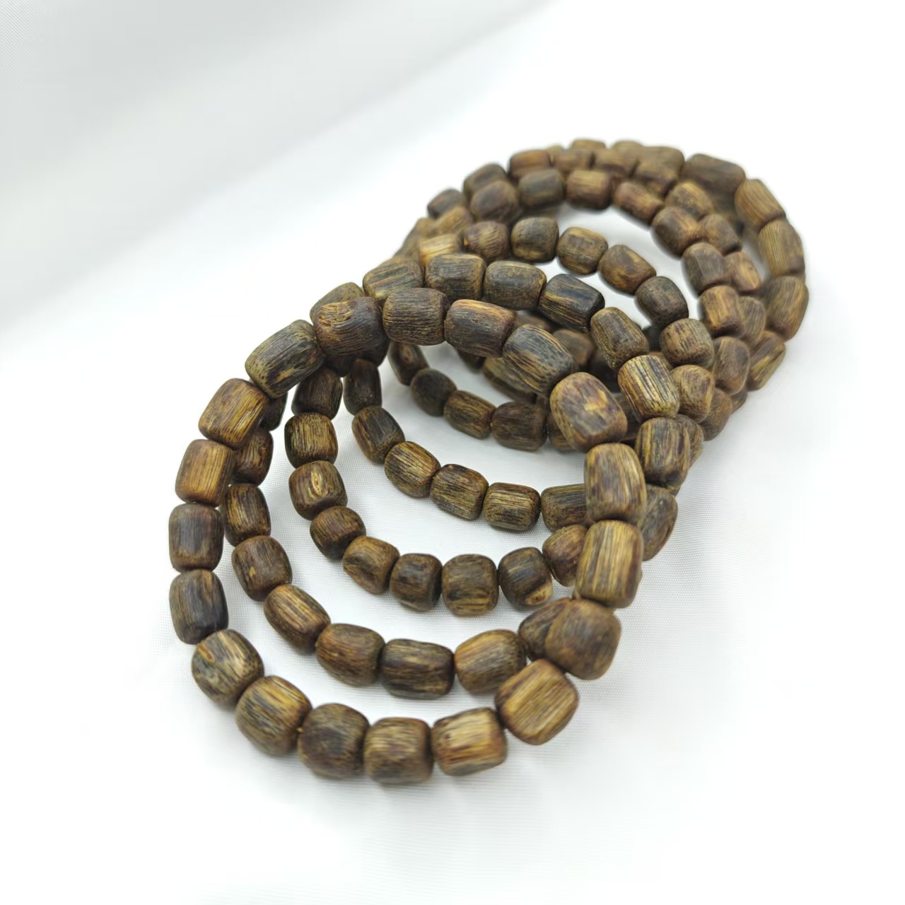 沉香【金腾香舍】文莱金丝软油沉香随型单圈手串 多样性发其一  N25