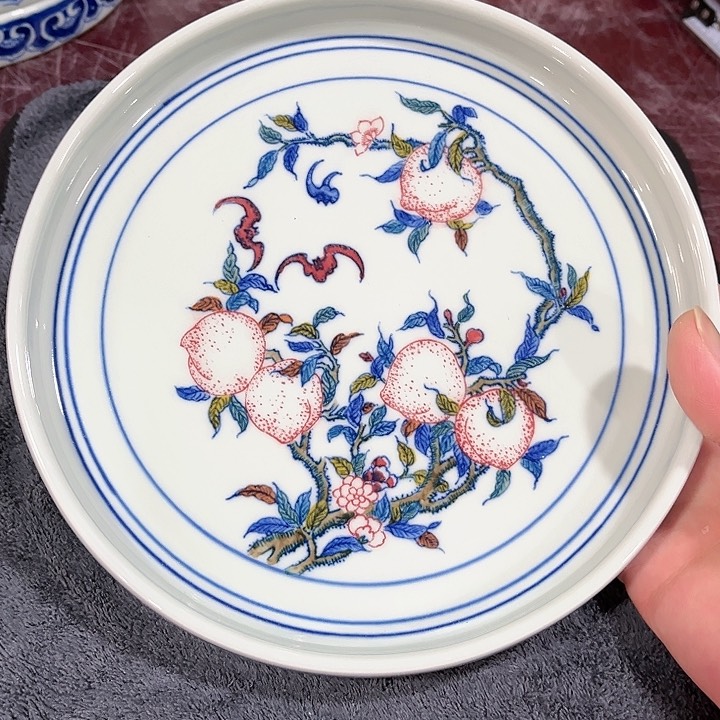 瓷片///景德镇陶瓷茶盘。绿。