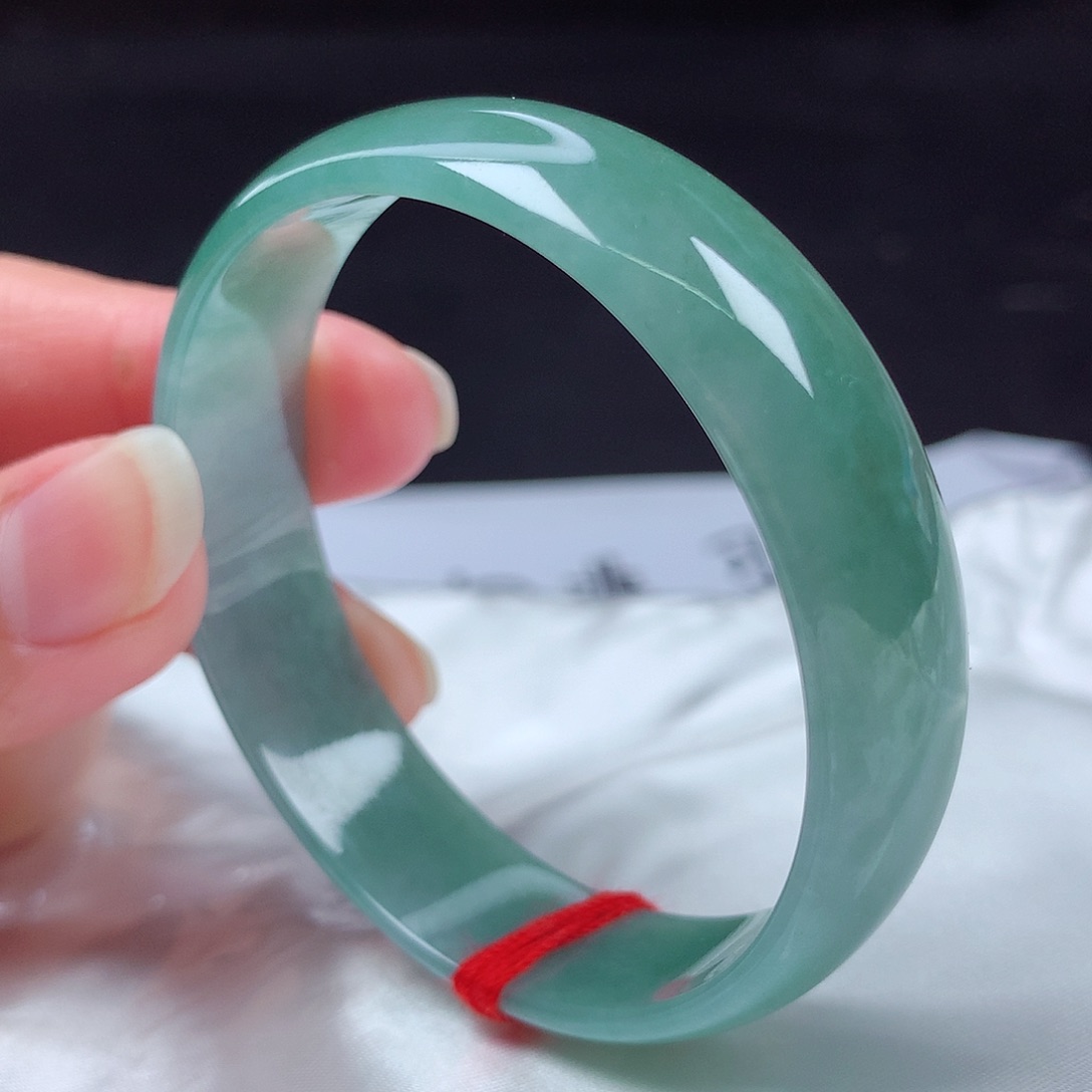 翡翠未镶嵌手镯52公主鐲福利漏t529