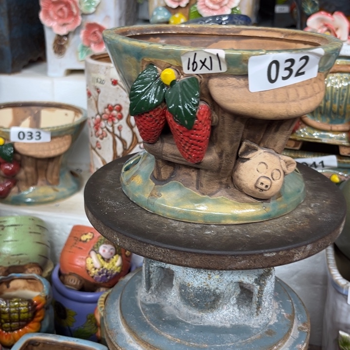 紫砂花盆粗陶材质多肉花盆