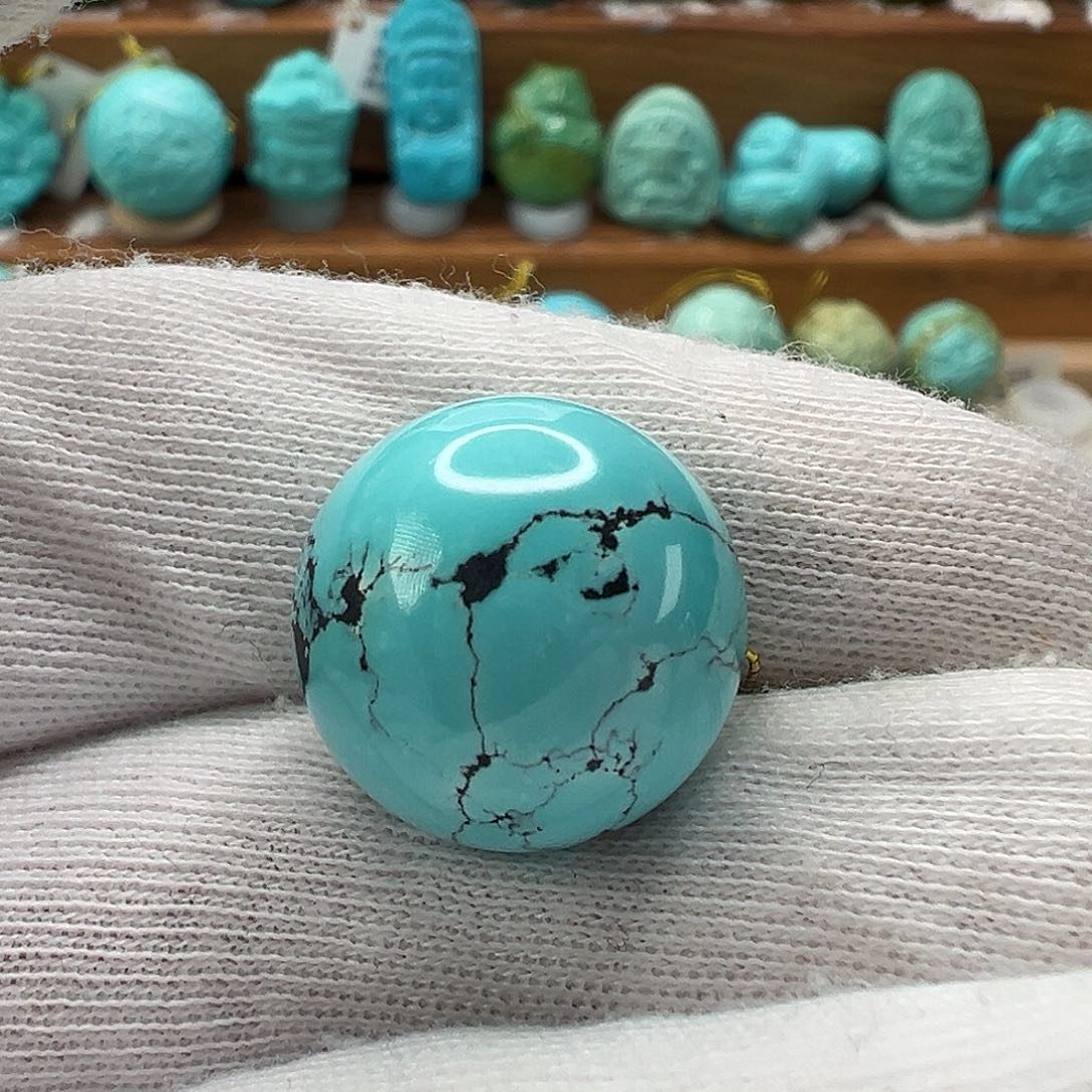 绿松石圆珠 未镶嵌