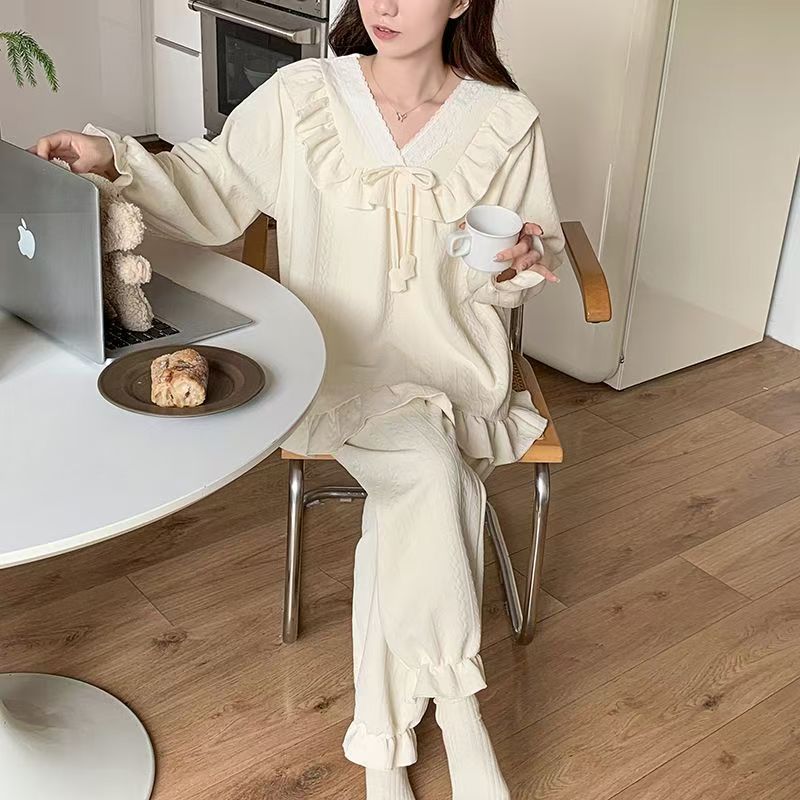 睡衣春秋气质长袖网红时尚休闲秋冬秋季2