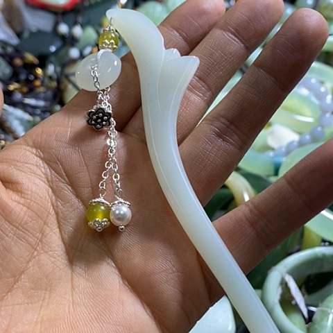 岫玉发簪未镶嵌发簪