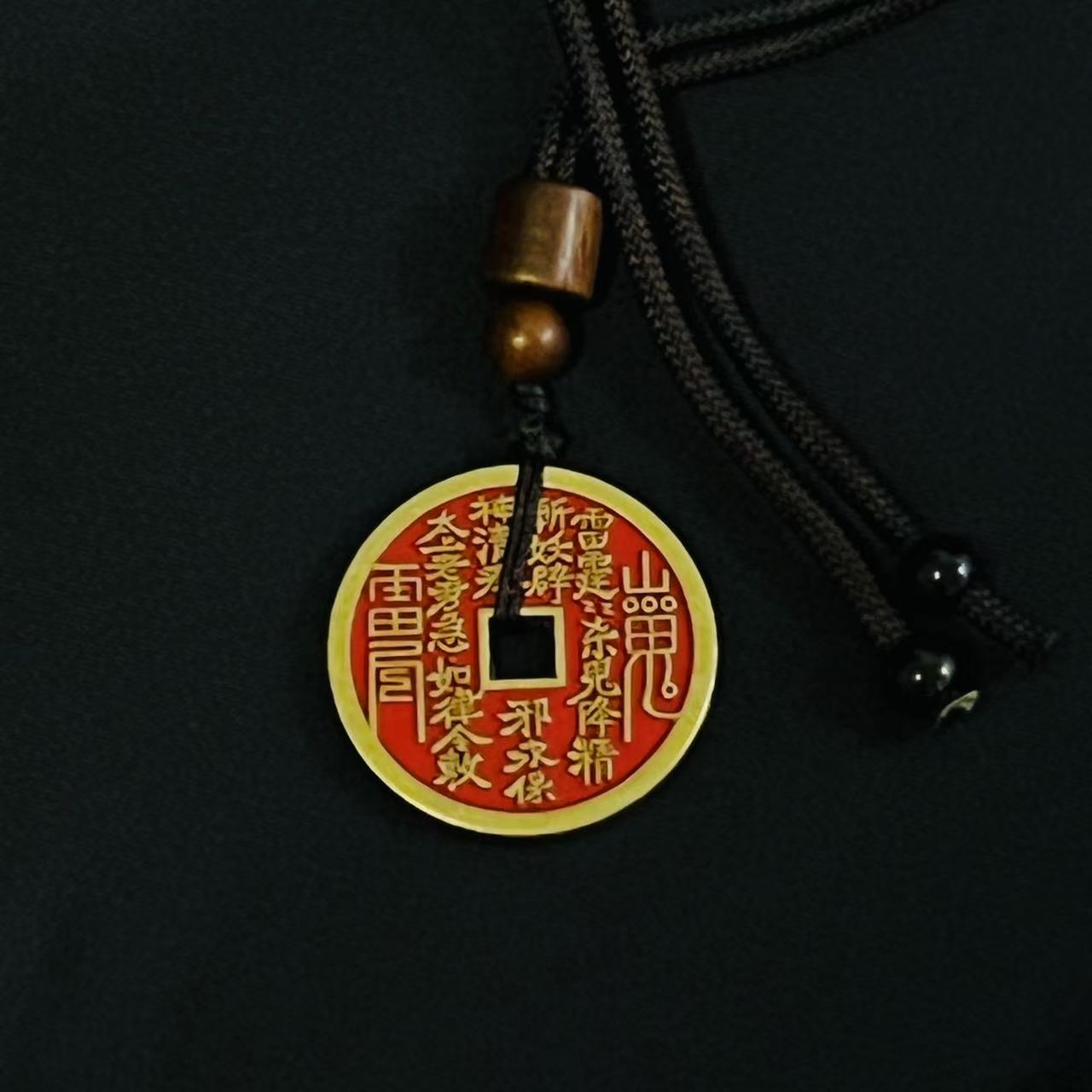 铜项链 经典正宗山贵花钱正品纯黄铜项链手工