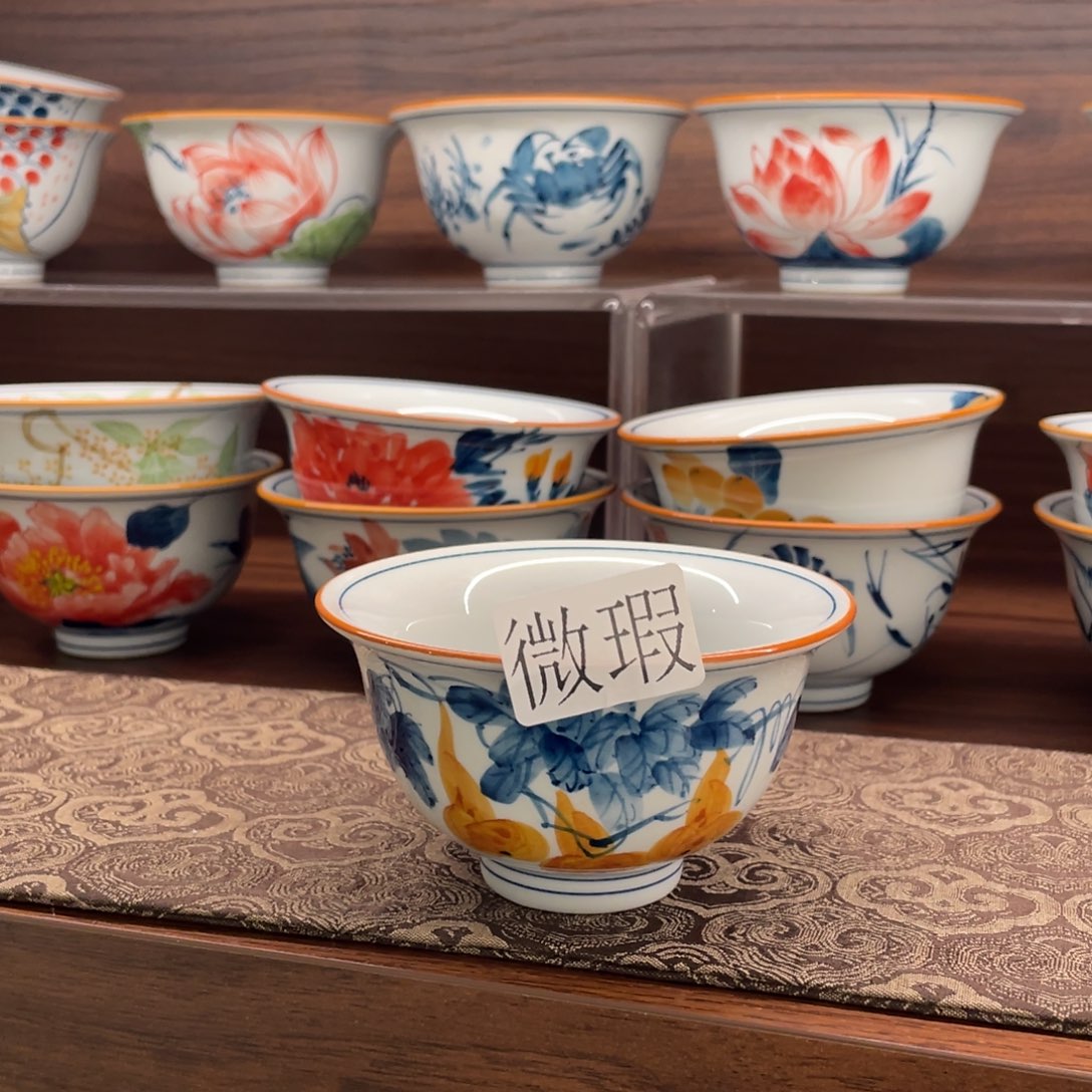 微瑕釉下彩纯手绘