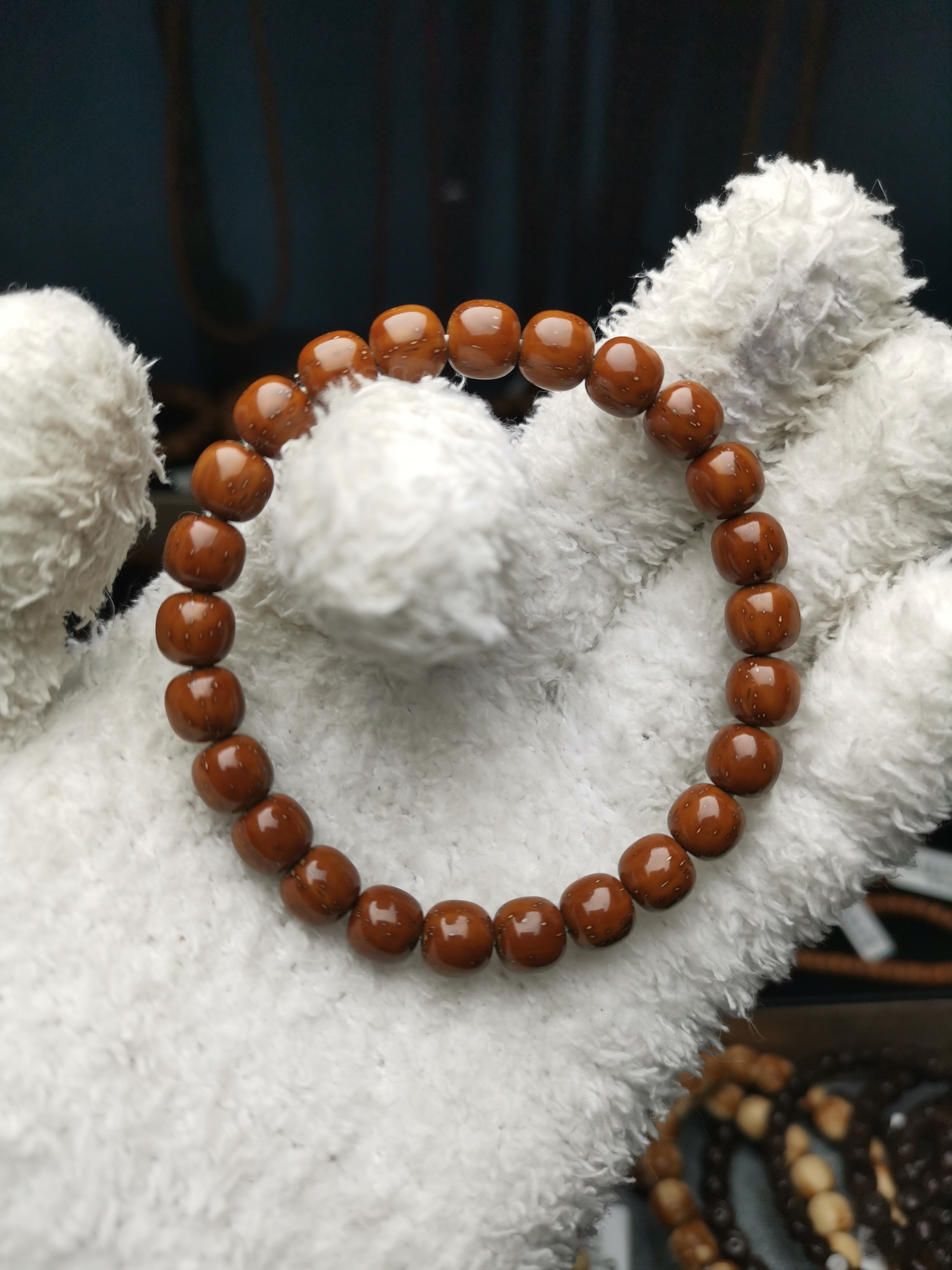 紫金鼠8.5*8老型单圈手串，实心鼠，原生态