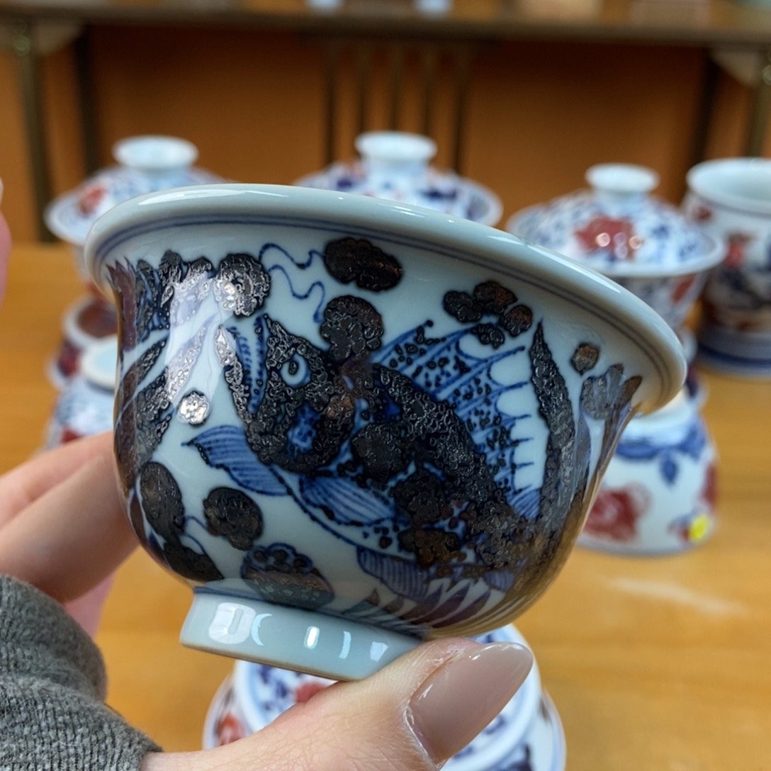 手绘现代茶具非古董