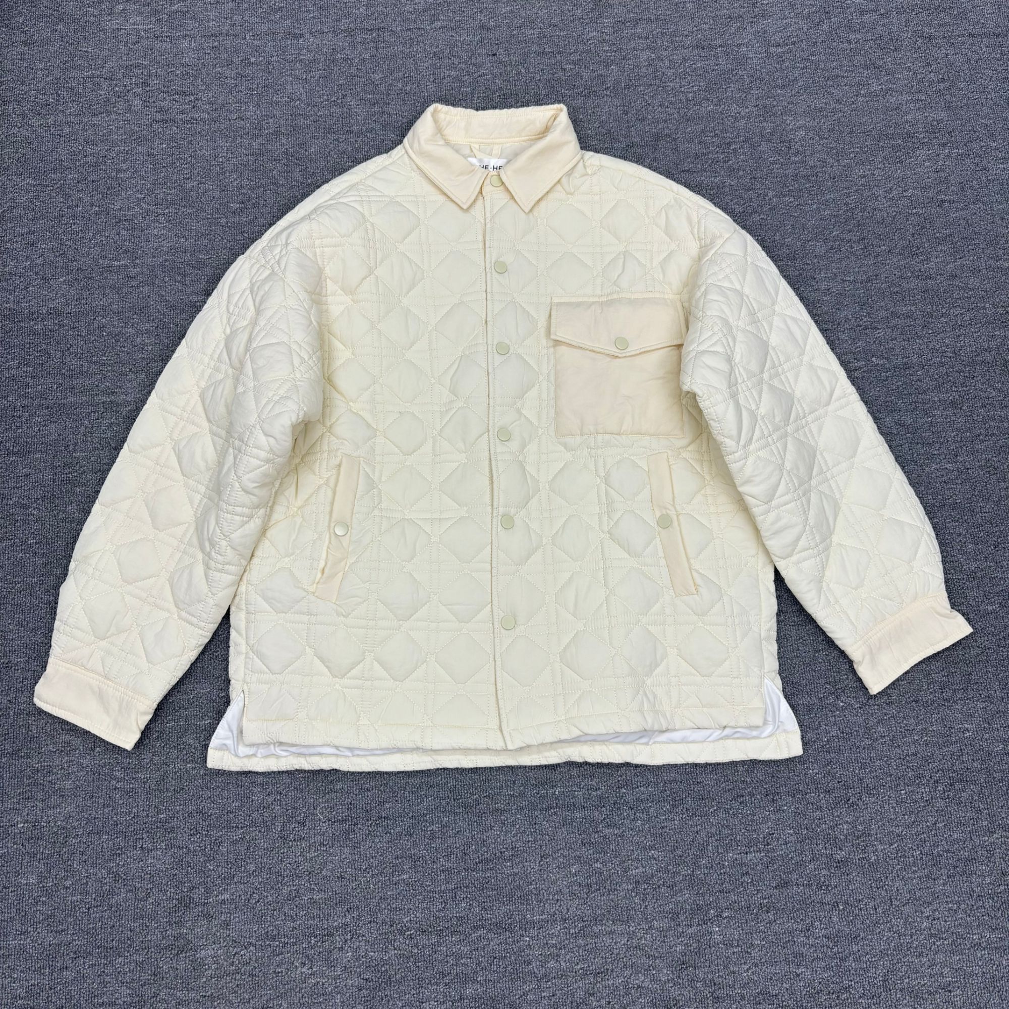 菱格锁棉衬衫款棉服外套