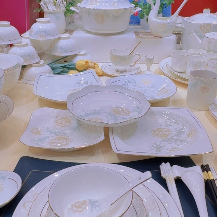 45%以上骨粉骨瓷景德镇描金清雅补差价