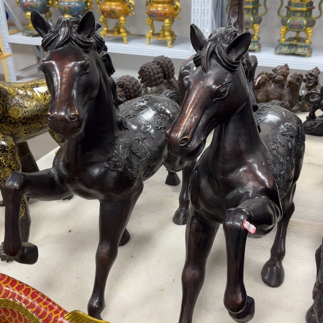 黄铜一对马包邮到家