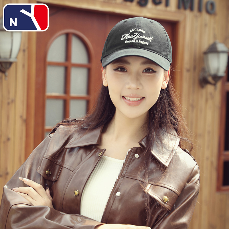 NY正品棒球帽男户外防紫外线运动鸭舌帽子显脸小大头围休闲帽