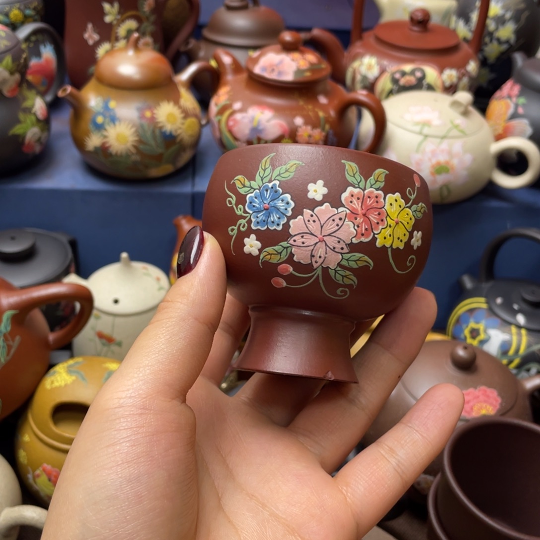 红泥茶杯紫砂主人杯100cc