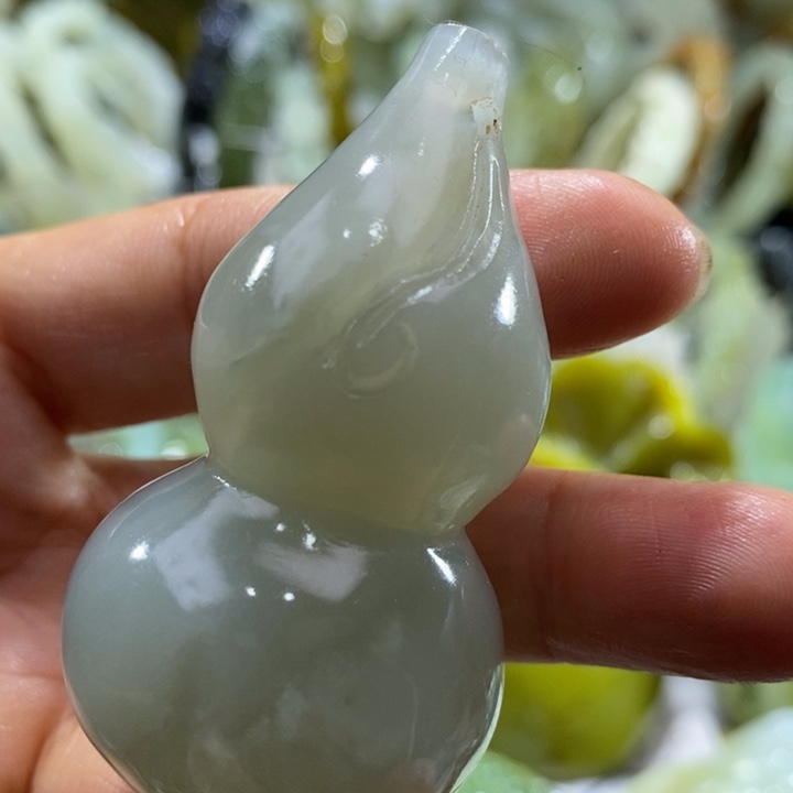 岫玉未镶嵌岫玉手把