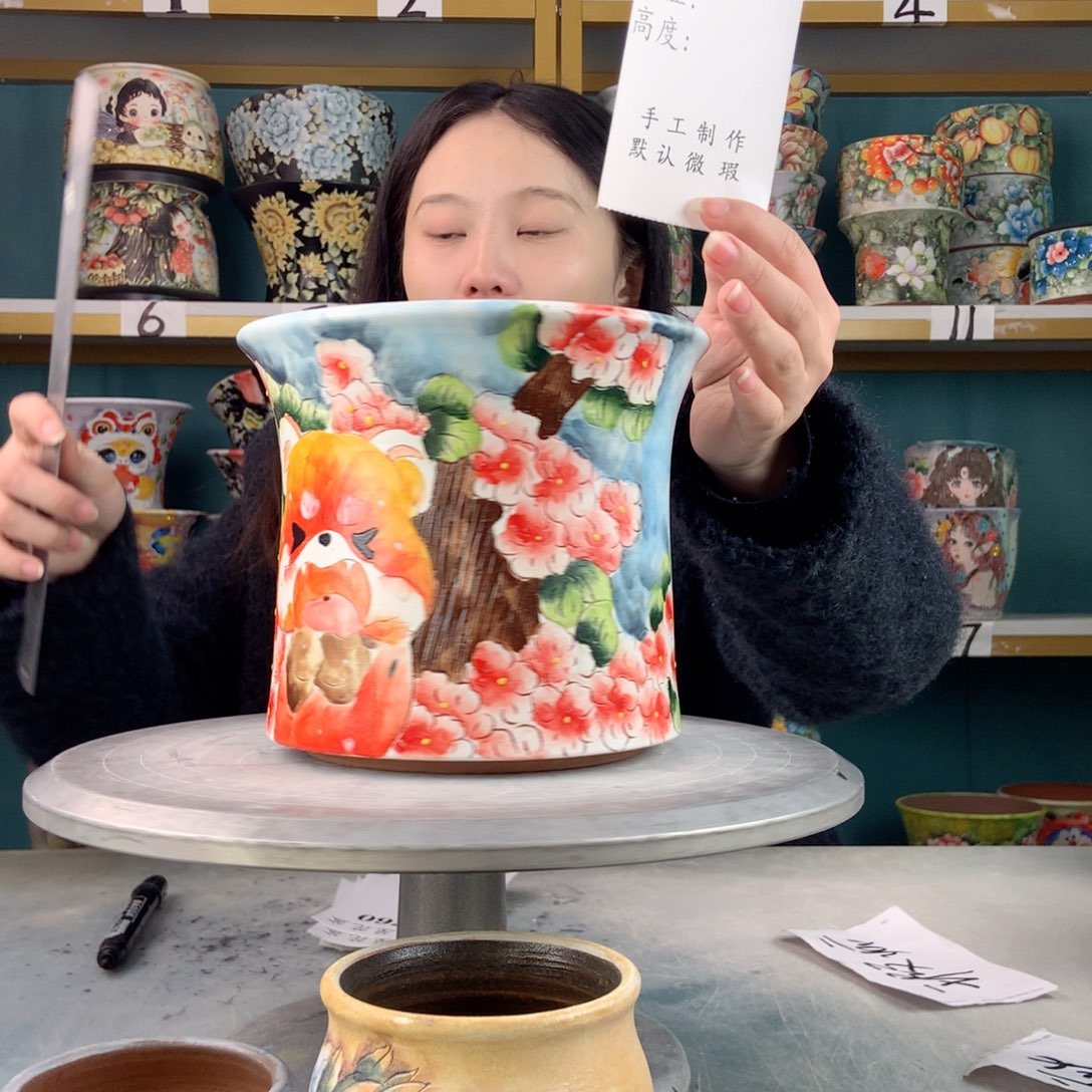 罐景德镇手工瑕疵759