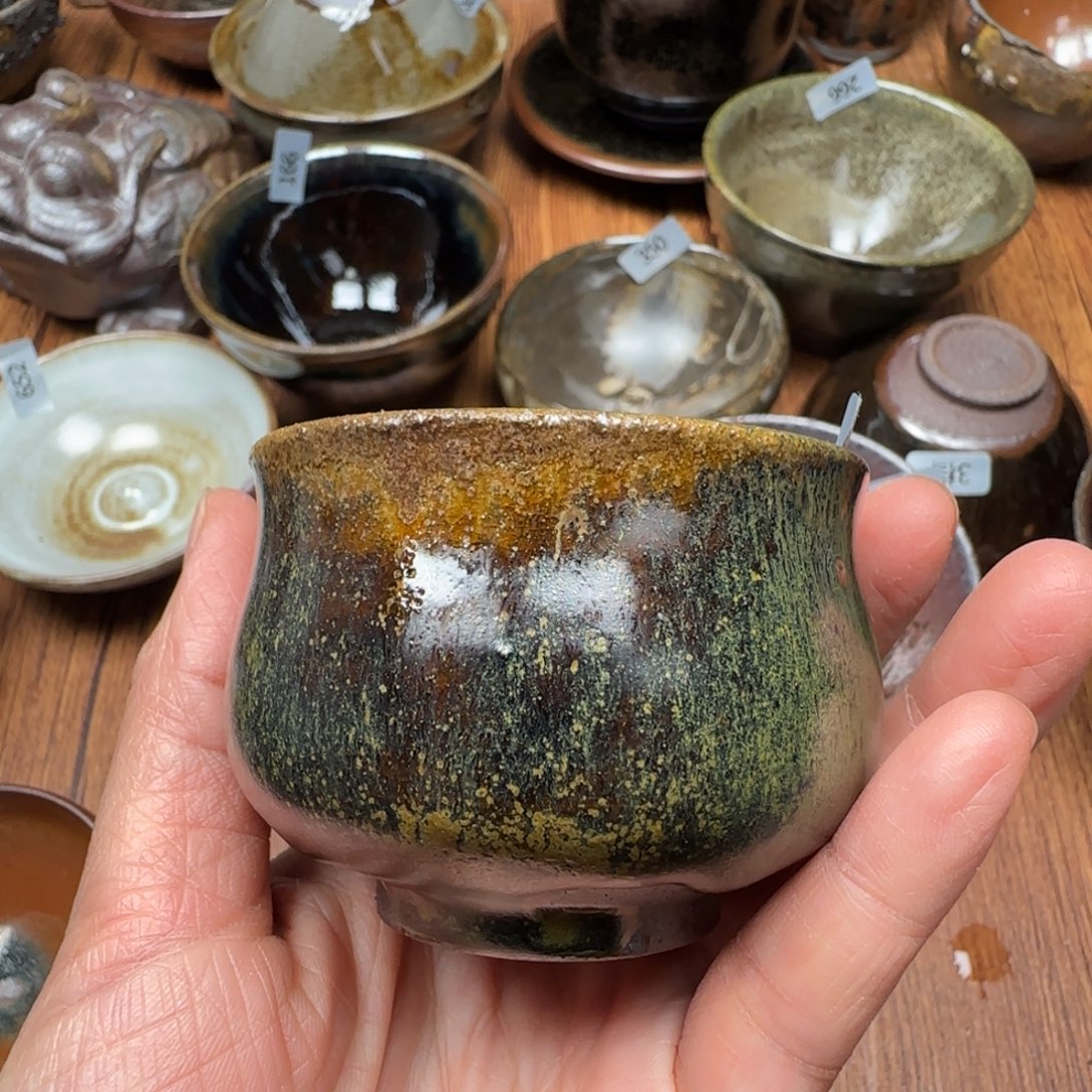 柴烧建盏茶盏茶杯199