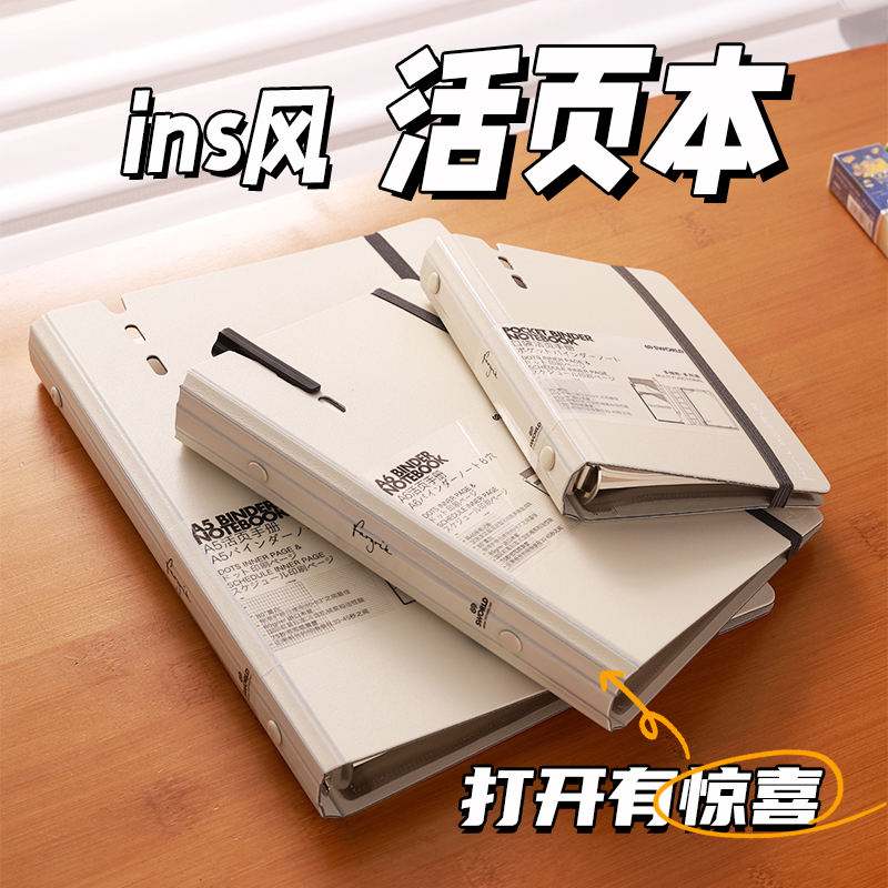 笔记本子记录本考研活页本记事本学生高颜值手账本明显卡册