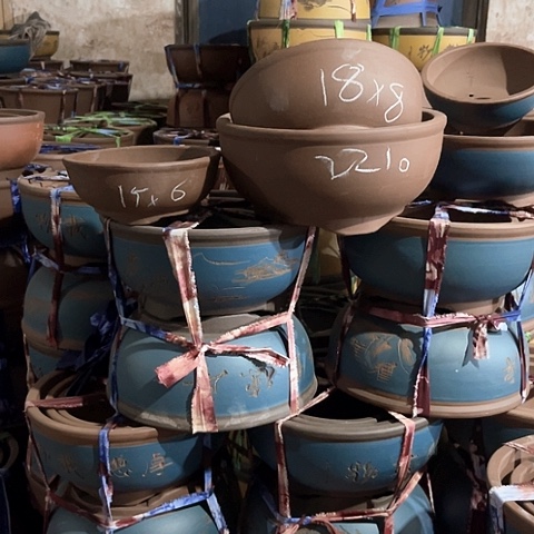 紫砂花盆小碗盆大中小三个