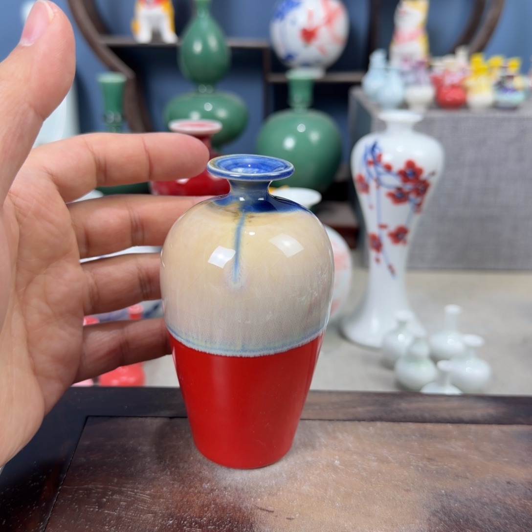 陶瓷手工小花器摆件