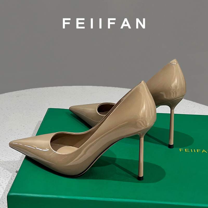 【现货】裸色高跟鞋2025春秋新款细跟不累脚职业气质百搭单鞋女5612